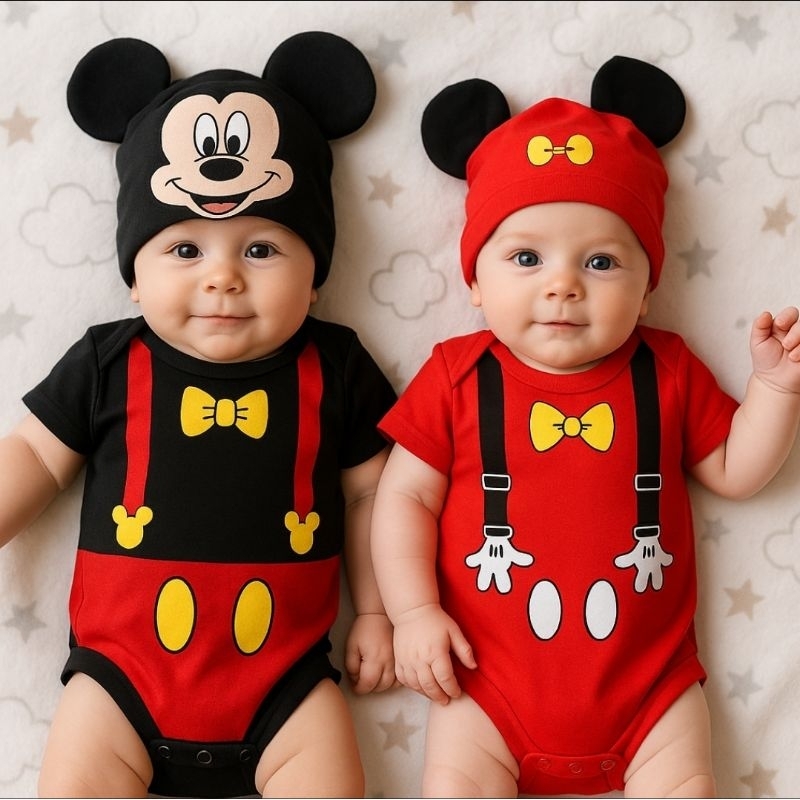 Body De Bebê Temático Mesversario Mikey Mickey Desenhos Disney Body Bodi Bori Bory Mesversario Fantasia Mikey Mickey em Oferta na Shopee