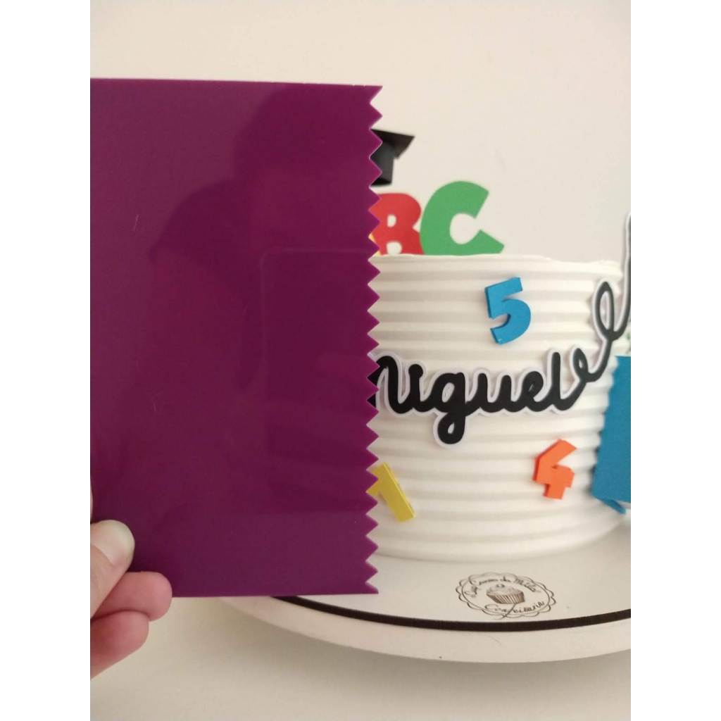 Espátula De Textura Para Confeitaria Modelo 1 - 15cm x 9cm | Espátula Para Bolo Espátula De Acrílico