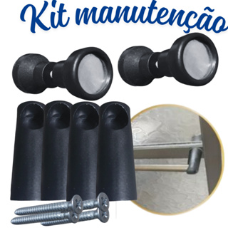 Puxador de box acrilico suporte toalheiro kit manuntenção em Oferta na Shopee