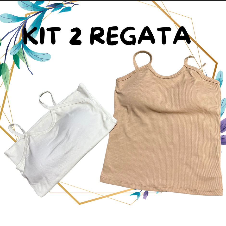 Kit 2 Regatas Femininas Alcinha Básica | Canelada Confortável e Estilosa