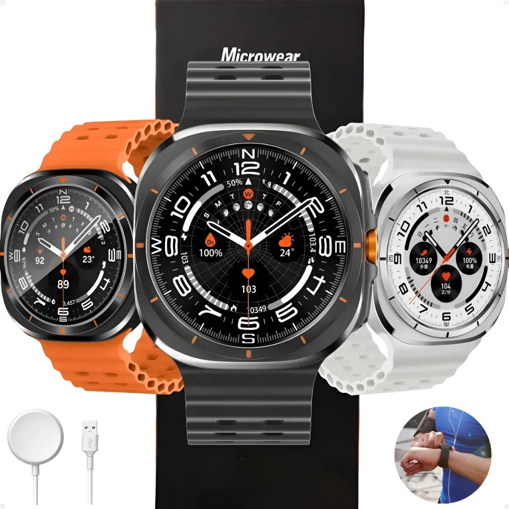 Smartwatch MA27 Galaxy Watch Ultra Microwear Serie 10 Tela Amoled 47mm Relógio I