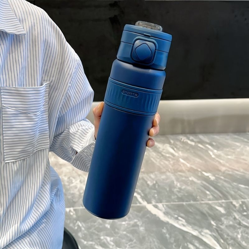 Garrafa térmica de aço inoxidável com palha, Bounce a vácuo, frasco isolado-1000ML em Oferta na Shopee