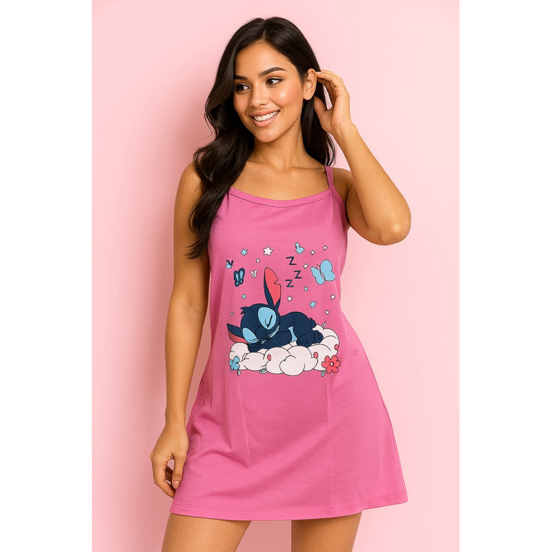 Camisola Feminina Confortável M ao GG -Pijama Noite Estampado no Algodão em Oferta na Shopee