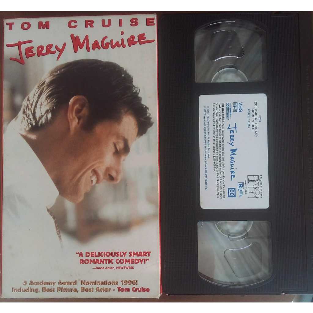 Fita VHS – Jerry Maguire (Importado, 1996) | Tom Cruise | Colecionador