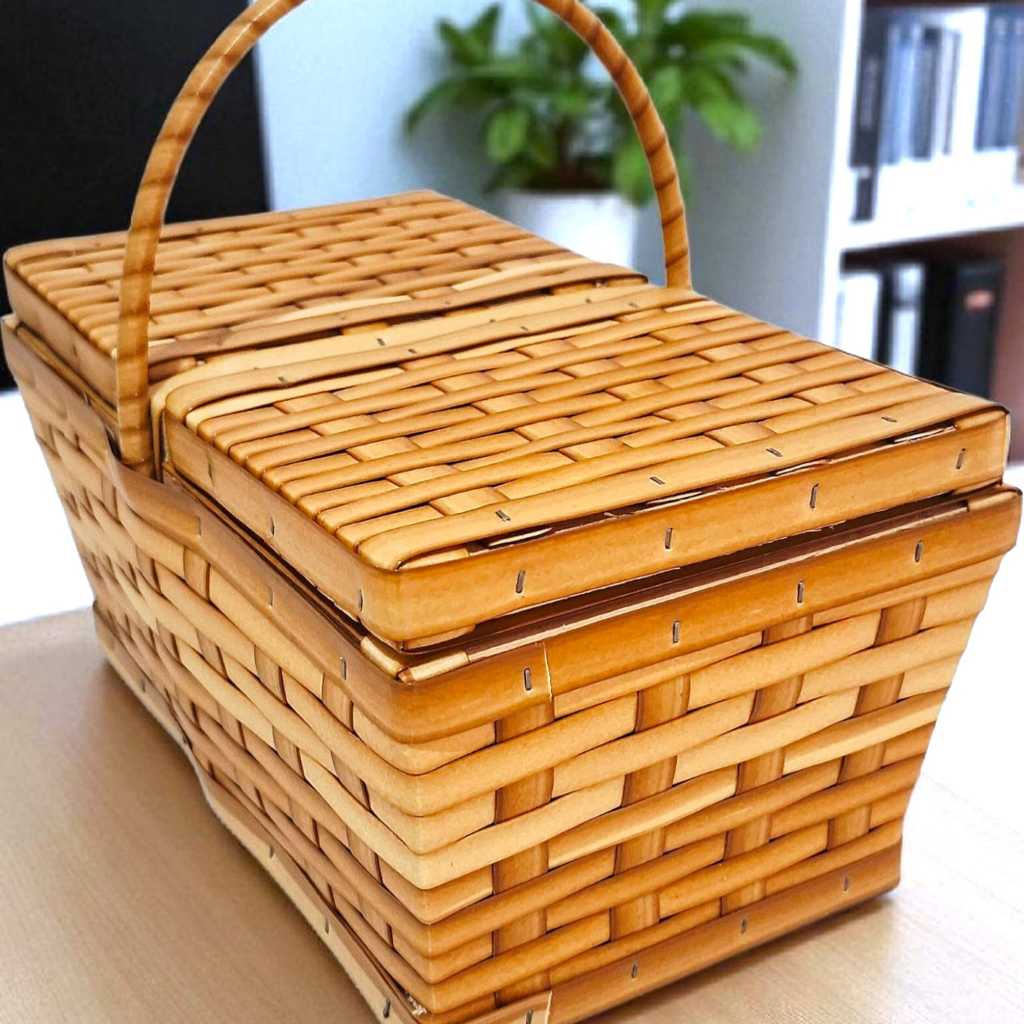 Cesta de Piquenique Fibra Sintética 28x16x13 PP
