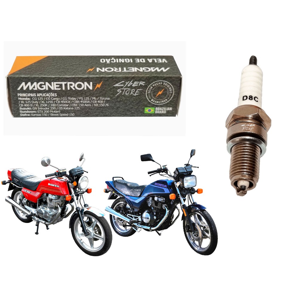 Vela de Ignição CB 400 / 450 CG 125 ML / Turuna 125 / Xl 250R / CBX 150 / NX 150 / Intruder 250 / Katana 125