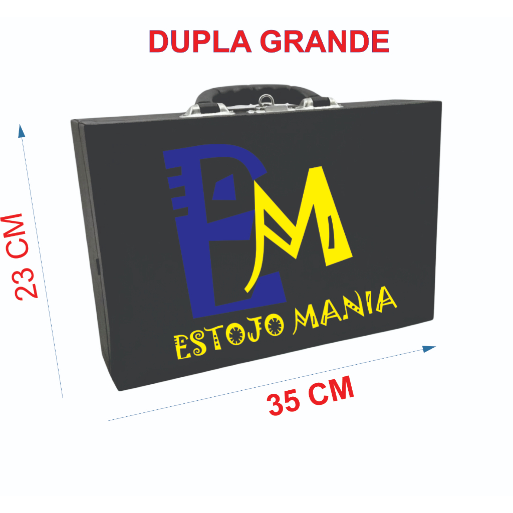 Estojo Maleta Porta Joias Duplo Grande Personalizado sua marca em Oferta na Shopee