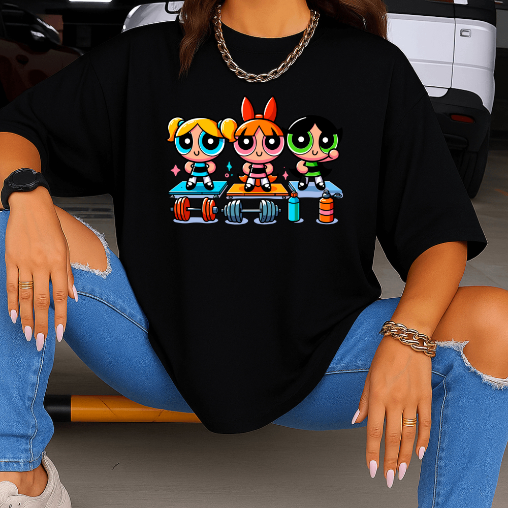 Camiseta Camisa Blusa Estampada Meninas SuperPoderosas Treino 100% Algodão T-shirt Feminina Unissex