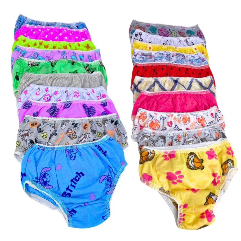 Kit com 5,10,15e 20 Calcinha Infantil Menina Feminina criança Estampadas Muito Confortável forró 100% algodão