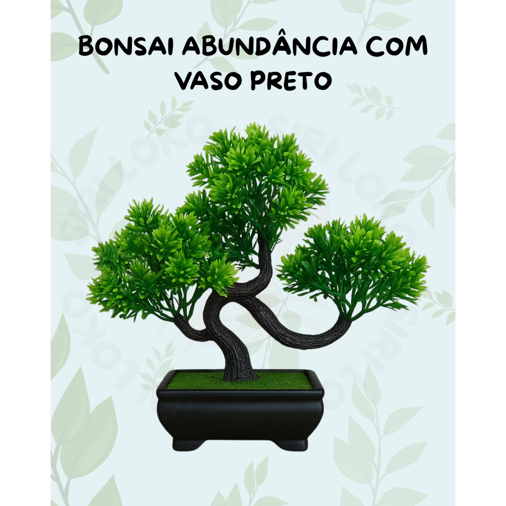 Árvore Artificial Bonsai  Abundância Decorativa  Vaso Preto – Decoração Zen Natureza Sem Manutenção em Oferta na Shopee