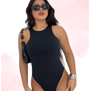 Body Feminino Regata Basica Suplex Premium com Forro Duplo e fecho Blusa Feminina Basica Verão em Oferta na Shopee