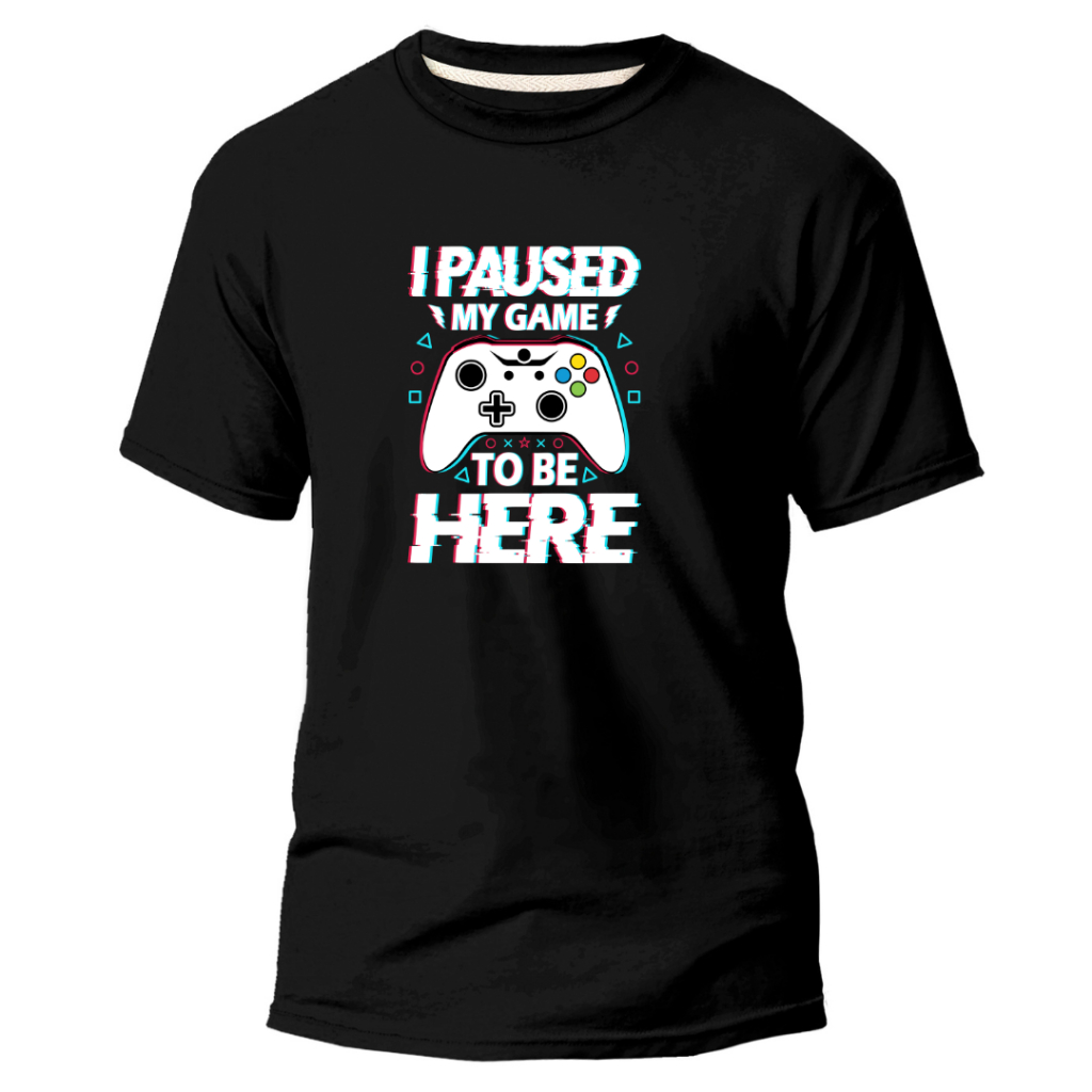 Camiseta Unissex Adulto I Pauset My Game To Be Here Video game