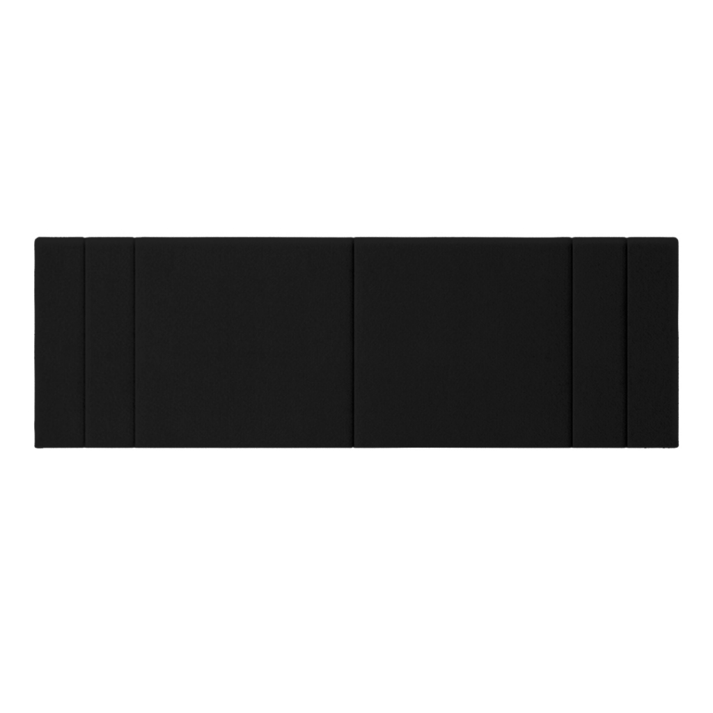 Cabeceira Queen 160x55cm Almofadada e Estofada – Painel Decorativo para Cama Casal - Cor Preto