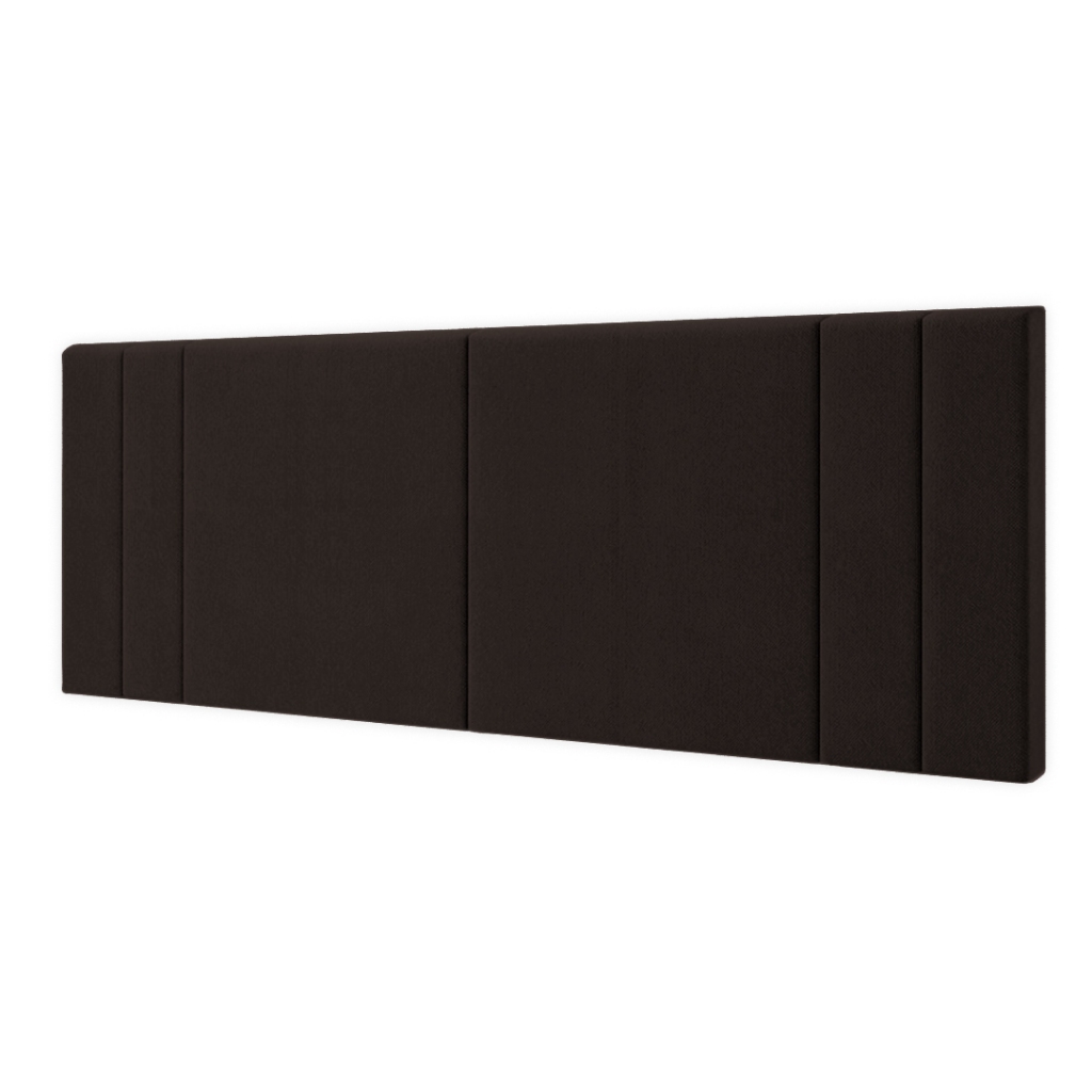 Cabeceira de Cama Queen 160x55cm Estofada Cor Marrom – Painel Fixado na Parede - MOVEIS MIRIAM