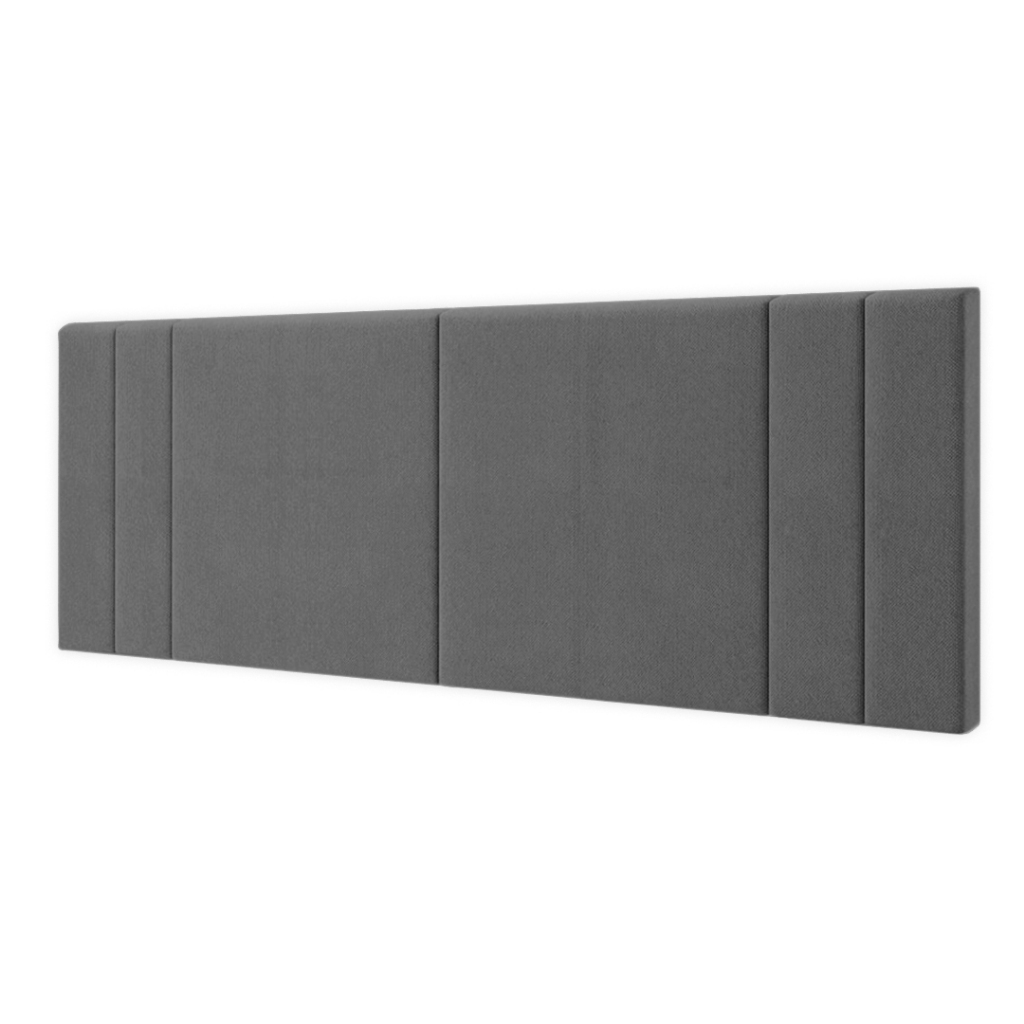 Cabeceira Queen 160 Estofada Almofadada – Instalação na Parede - Cor Cinza - LESITAM