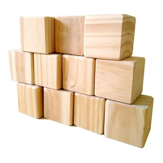 Cubos De Madeira Maciça De Pinus 7 Cm X 7 Cm Kit 10 Unid em Oferta na Shopee