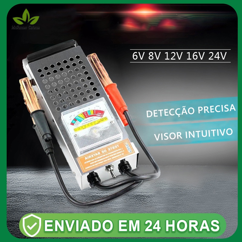 Medidor Teste De Bateria E Alternador,6V a 12V e Funcionamento do Alternador,Para Carros E Motos