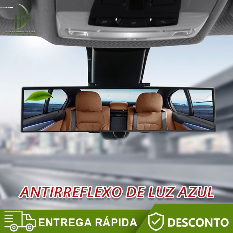 Espelho Retrovisor Interno Universal Panorâmico Automotivo Para Carros Com Ponto Cego 300mm