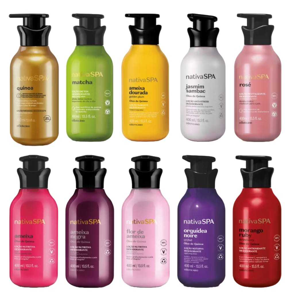 Hidratante Corporal Nativa SPA 400ml – Regular ou Refil | Ameixa Negra, Ameixa, Ameixa Dourada, Cereja Rouge, Uva Merlot