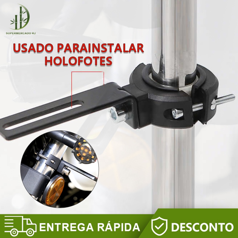 Suporte De Luz Para Motocicleta,Para Faróis E Holofotes Com Braçadeira Fixa E Parafuso em Oferta na Shopee