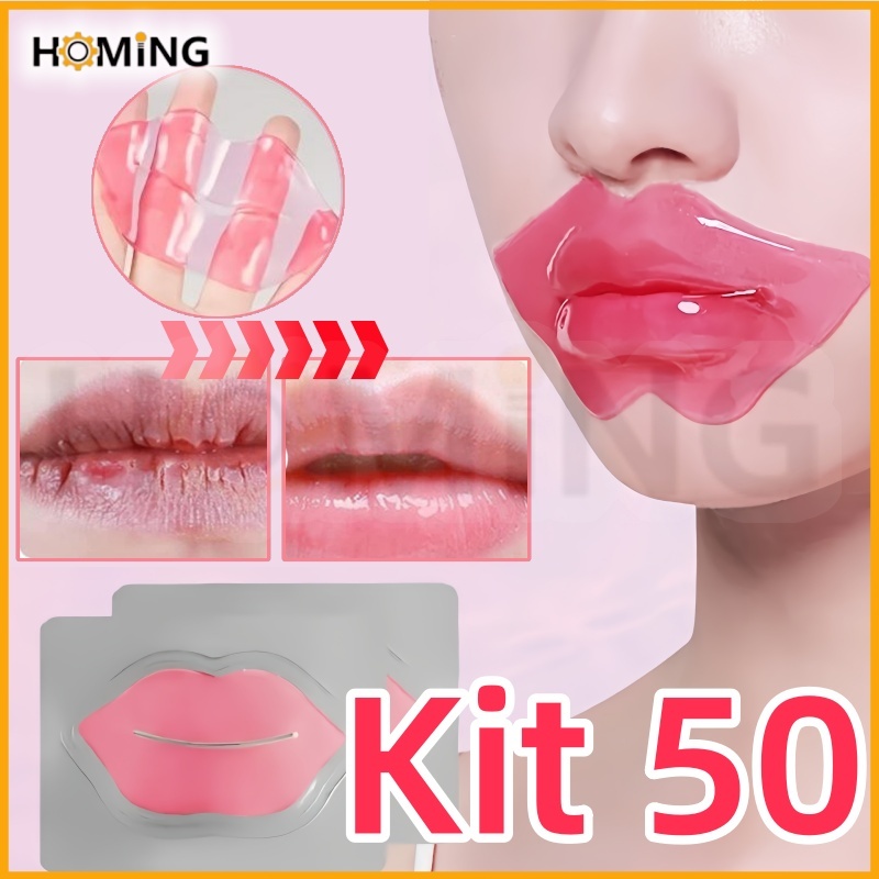 Kit 50 Máscara De Mel De Colágeno Com Cristal Hidratante Para Lábios Labial Dadiva HOMING em Oferta na Shopee