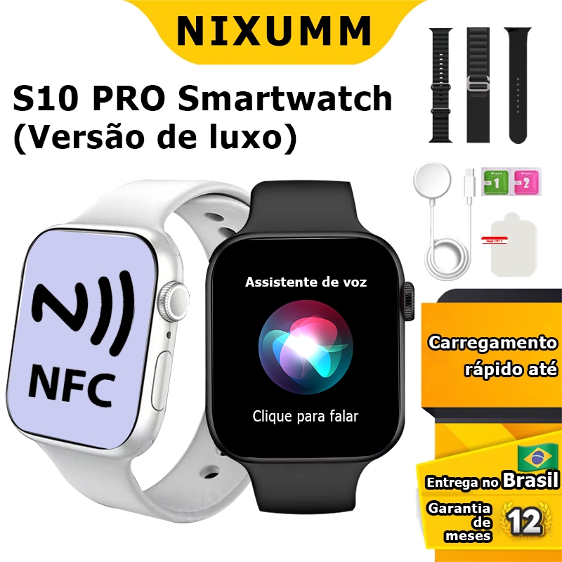 2025 Novo Relógio Smartwatch HW10 PRO4 3 Tela Amoled,Chat Gpt,NFC,Assistente de voz,IP67 à prova d'água