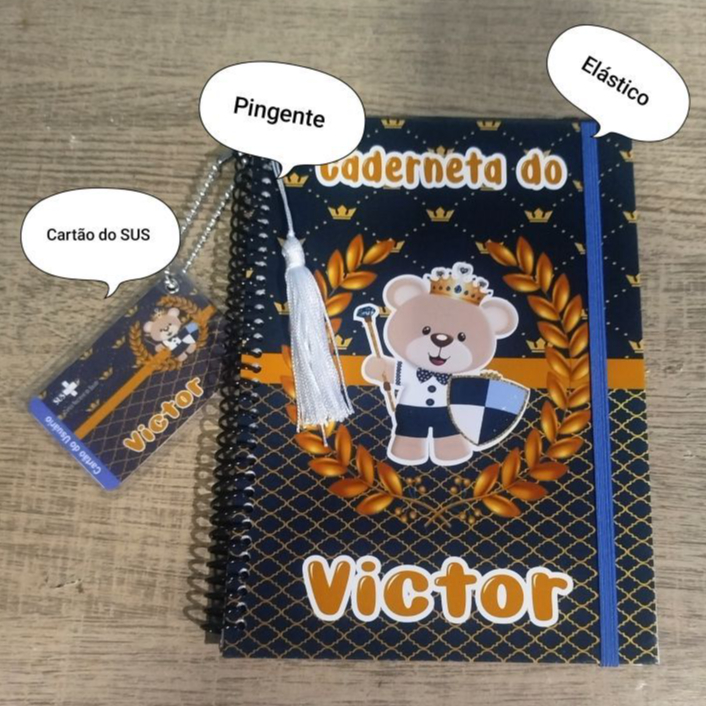 CADERNETA DE VACINAÇÃO + CARTÃO DO SUS (ATUALIZADA + NOME + CAPA DURA) em Oferta na Shopee