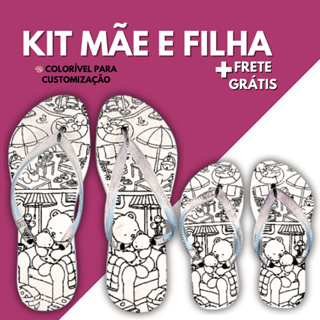 Kit Mãe E Filha Chinelo Sandália Feminino Adulto Infantil Slim Vaquinha Calçado Mulher Menina Confortável Barato em Oferta na Shopee