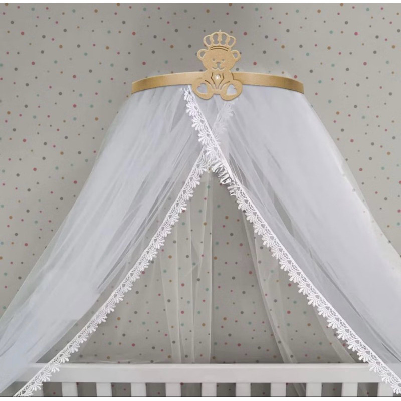 Dossel Dorcel Dourado Com Urso Com Mosquieiro