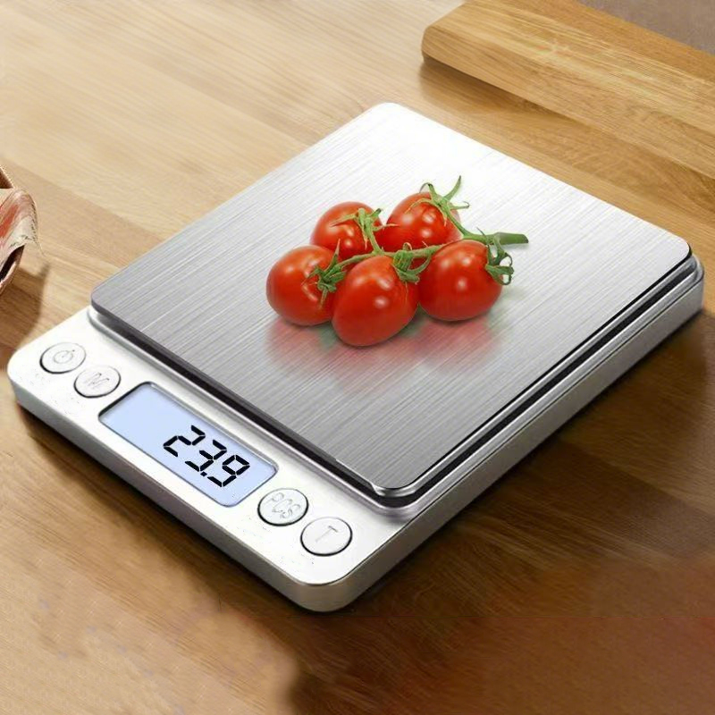 Mini Aço Inoxidável Balança Digital Cozinha 3-10kg Alta Precisão Nutrição Dieta Confeitaria