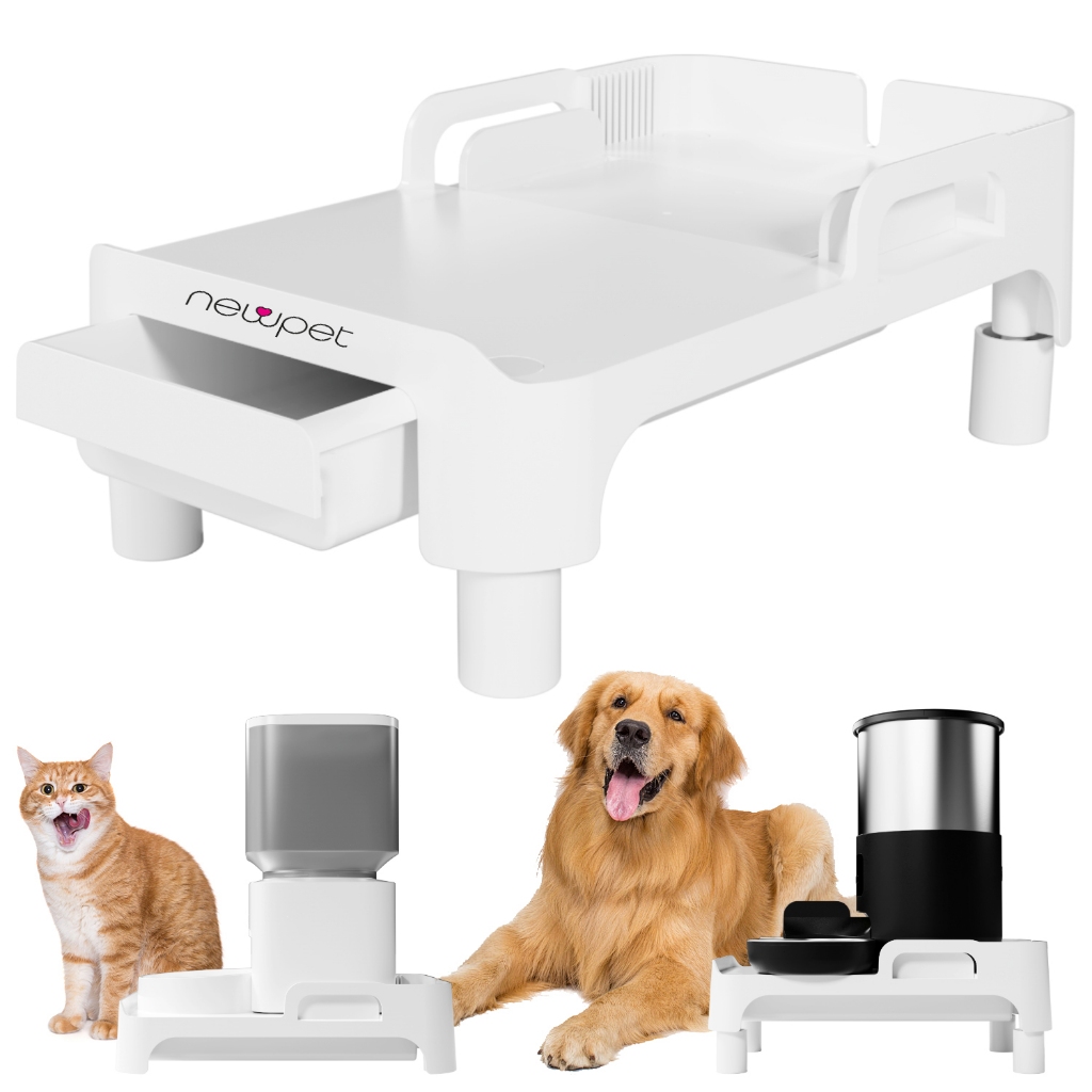 Newpet Prateleira Elevada com Altura Ajustável Adequada para Comedouro Bebedouro Automático para Animais Altura 4,5 cm em Oferta na Shopee