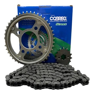 Kit Relação Transmissão ORIGINAL Cobreq Para Honda Cg 160 Titan 160 Fan 160 Start 160 AÇO 1045 em Oferta na Shopee