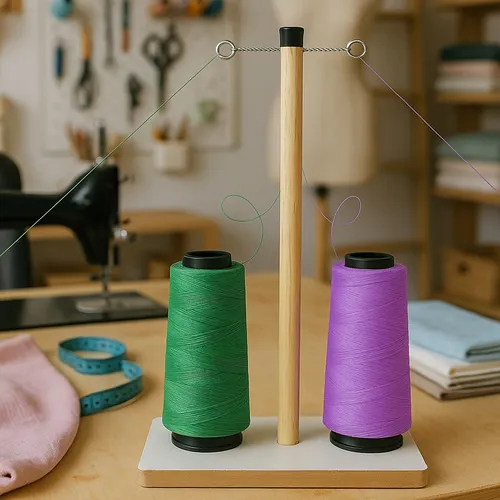 Porta Fio De Madeira 2 Cone Para  Costura Doméstica em Oferta na Shopee