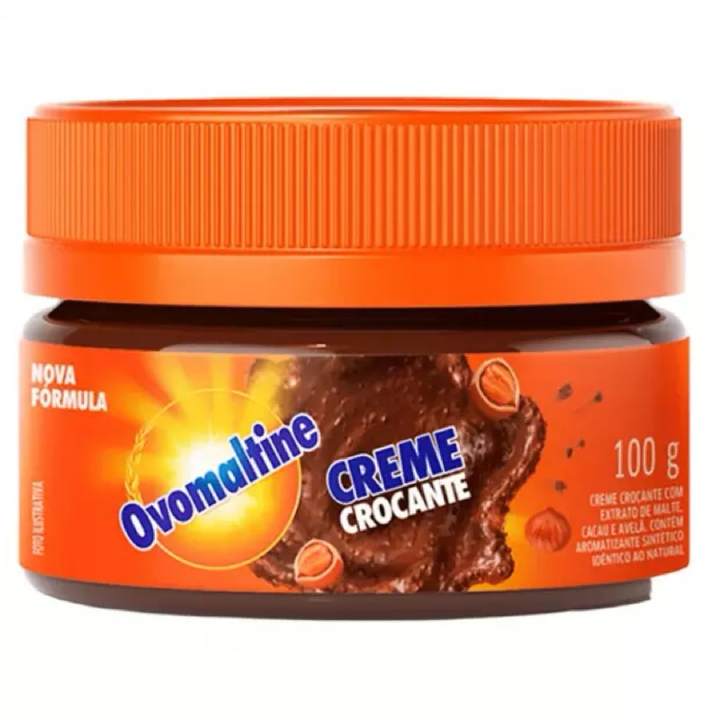 Creme de avelã crocante Ovomaltine pote 100g