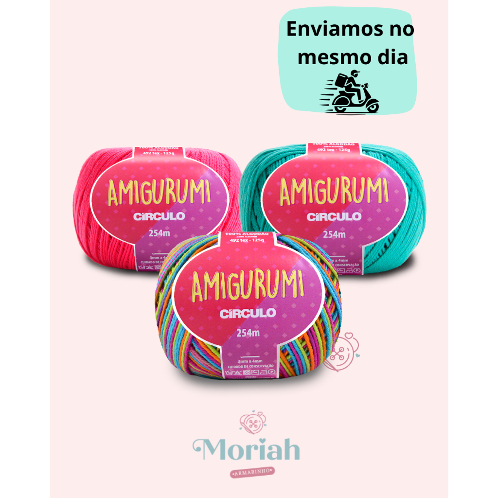 Fio/Linha Amigurumi Círculo 125g/ 254 m em Oferta na Shopee