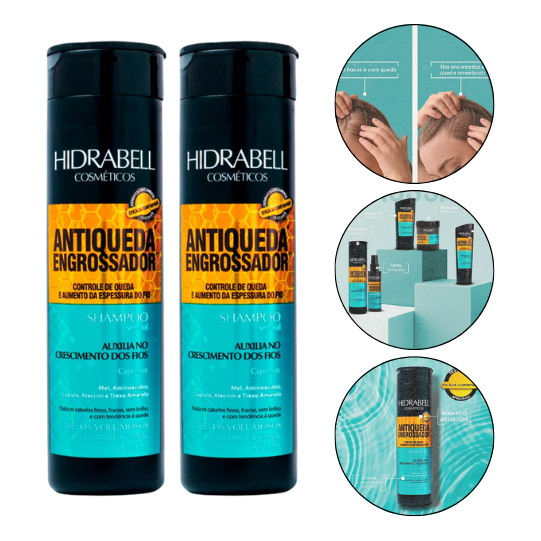 Kit Shampoo Prossional Tratamento Capilar Antiqueda Hidrabel