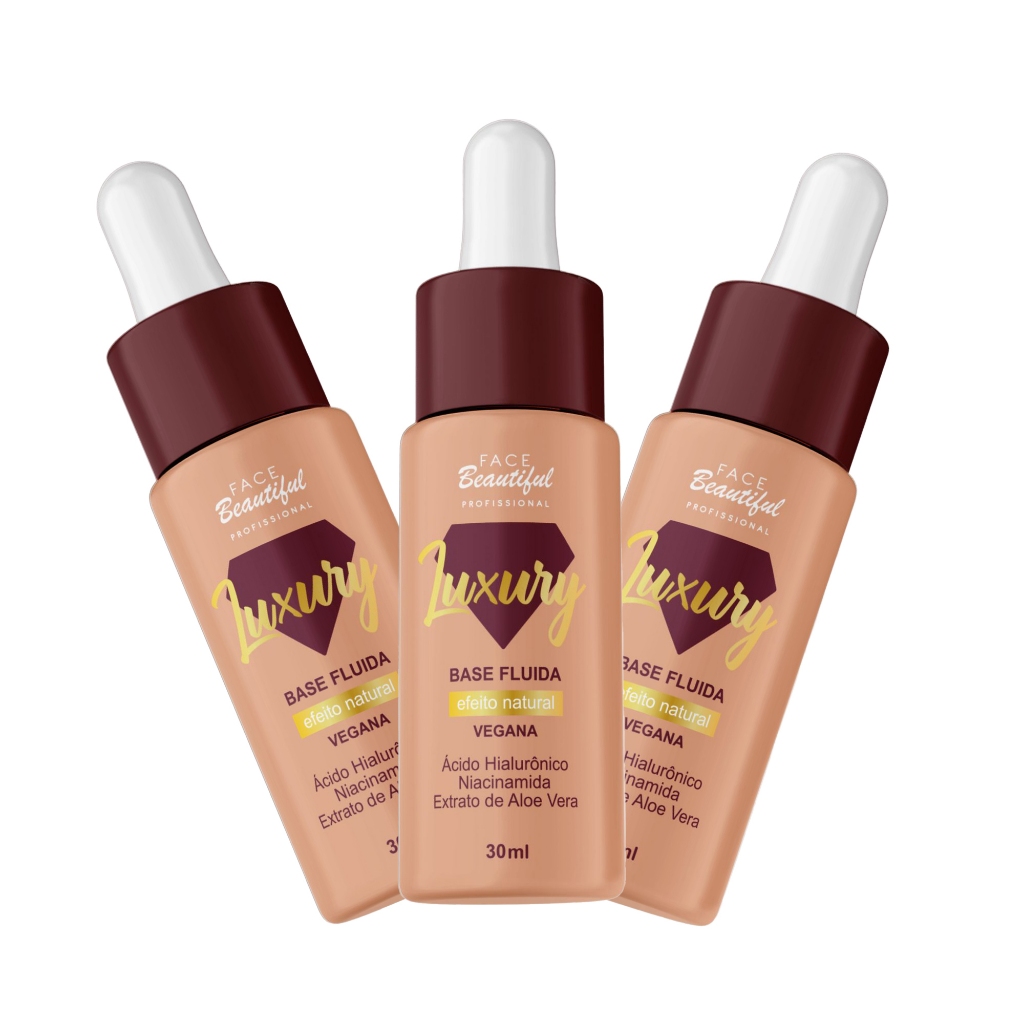 Base Conta Gotas Vegana Fluida Luxury Face Beautiful 30ml