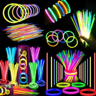 Pulseira Neon Brilho Fluorescente Kit 10un~100un Festa Balada Aniversário Rave Brilhante Diversas Cores Colorido Sortido