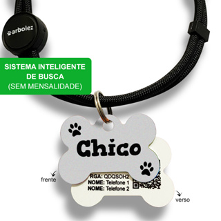 Coleira Com Placa De Identificação Pet Cachorro Gato Personalizada em Oferta na Shopee
