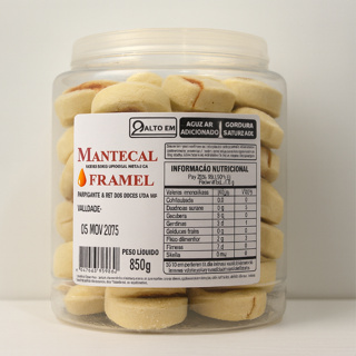 Biscoito Amanteigado Mantecal Pote 850Gr C/50 Unidades - Framel em Oferta na Shopee