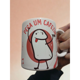 Caneca Cerâmica Desenrola Bate pega um cafezin