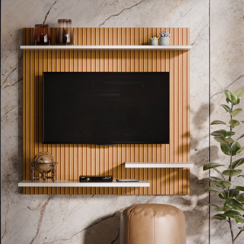 Painel Para TV Smart Sala Quarto 32 Polegadas Nicho Prateleira Organizador Decoração MADRID em Oferta na Shopee