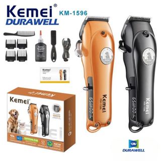 Aparador de Pelos Máquina de Corte Display LCD Tosa Animais Pet Profissional Kemei Km-1596 em Oferta na Shopee