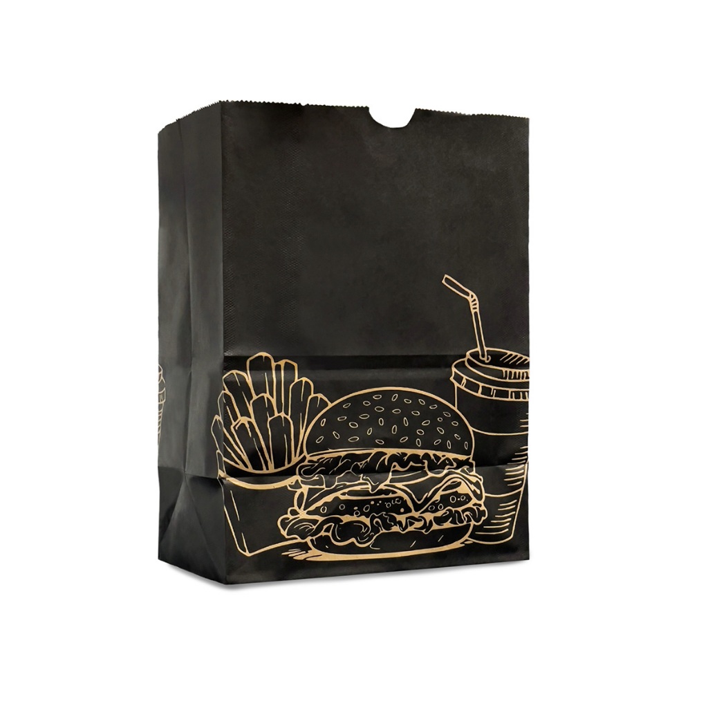 100 Sacos Para Delivery Grande Ótima Qualidade 24x33x15cm Preto, Pardo, Xadrez em Oferta na Shopee