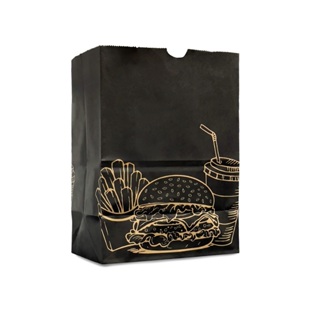 100 Sacos Para Delivery Grande Ótima Qualidade 24x33x15cm Preto, Pardo, Xadrez em Oferta na Shopee