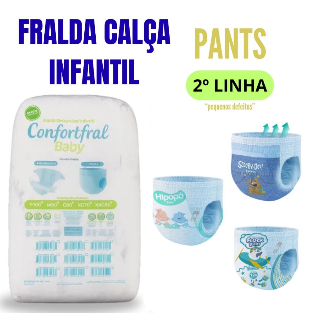 Fralda Calça Confortfral Baby | Fralda Descartável com Ajuste Perfeito e Alta Absorção em Oferta na Shopee