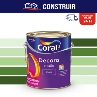 Tinta Parede Acrilica 800ml Fosca Coral Decora Matte Tons de Verde Premium Cores Verdes Rende Muito em Oferta na Shopee
