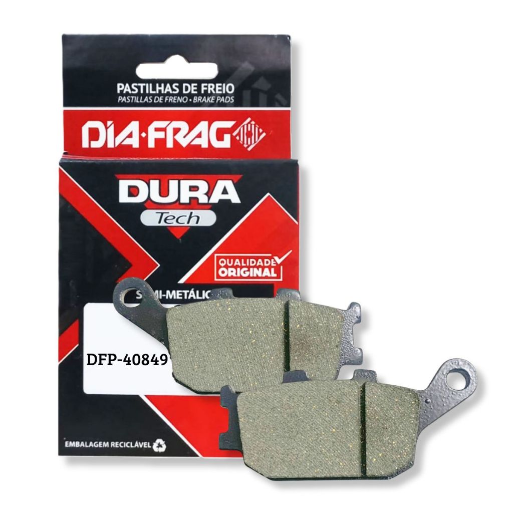 Pastilha de Freio Traseira Mt 07 Mt 09 Xj6 Fz6 R1 Xre 300 Diafrag