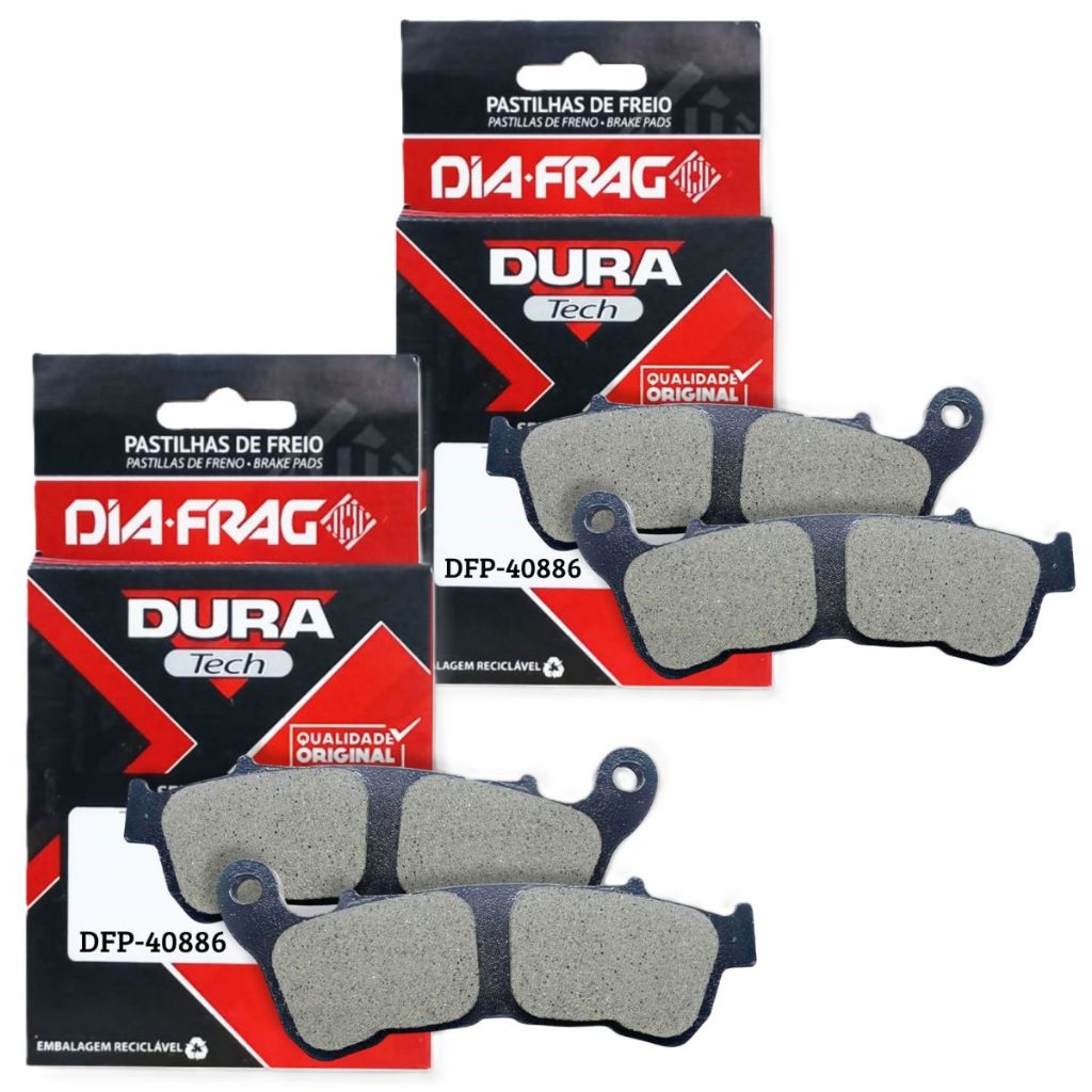 Kit Pastilhas de Freio Dianteiras Cb 600f Hornet Abs 2008 A 2014 Diafrag em Oferta na Shopee