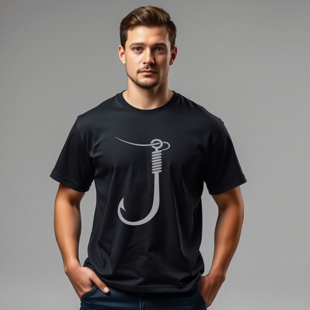 Camiseta Masculina Pescador Anzol pesca Malhão Camiseta Básica Algodão
